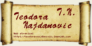 Teodora Najdanović vizit kartica